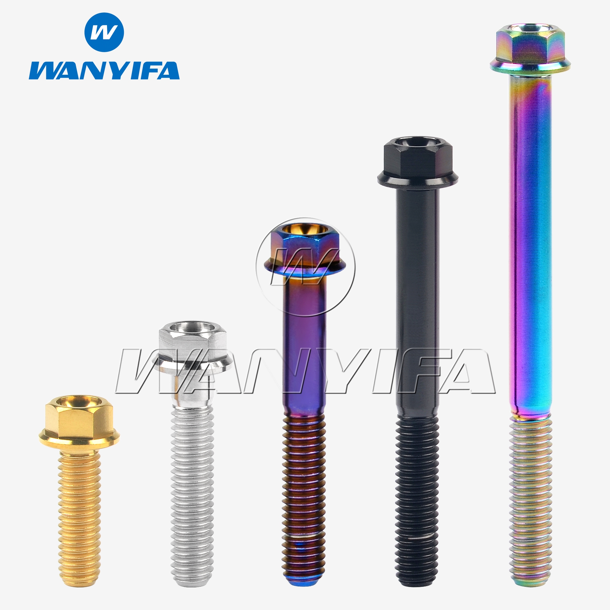 Barrel Bolt Slide - Wanyifa M6x10/15/20/25/30/35/40/45/50/55/60/65/70/75/80/90/100mm Titanium Bolt Flange Hex