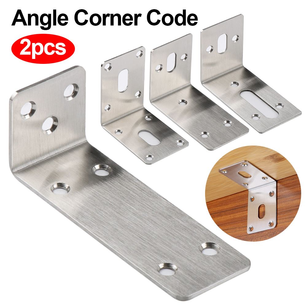 Furniture Hardware Fasteners - Stainless Steel Angle Corner Brackets Fasteners