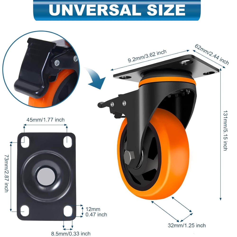 4 Inch Heavy Duty Caster Wheel – Furniture Hardware Products recenzja i cena