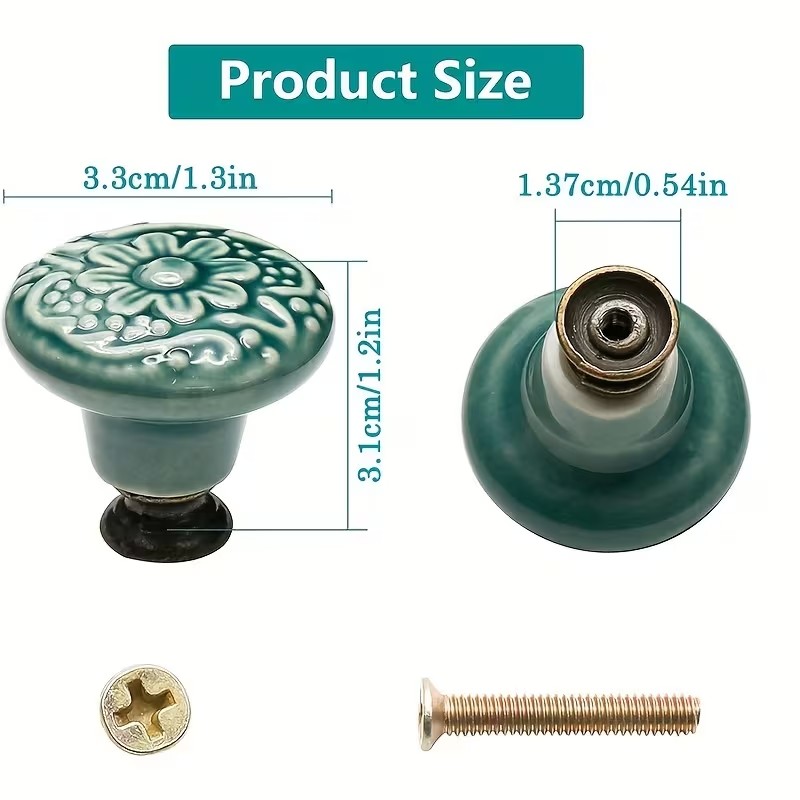12pcs Ceramic Cabinet Knobs, F – Furniture Hardware Products recenzja i cena