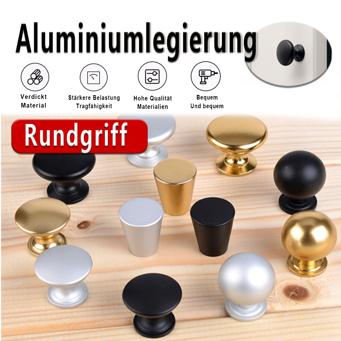 5PCS Aluminum  Kitchen Cupboar – Furniture Hardware Products recenzja i cena