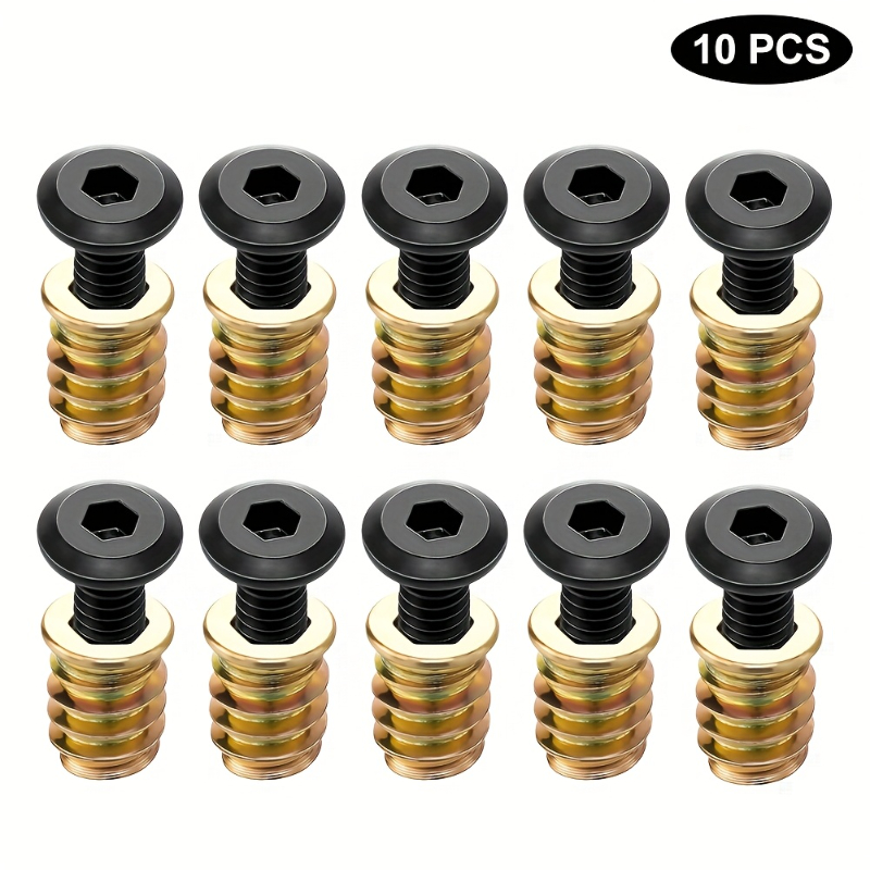 10PCS Nut Threaded Inserts Com – Furniture Hardware Fasteners recenzja i cena