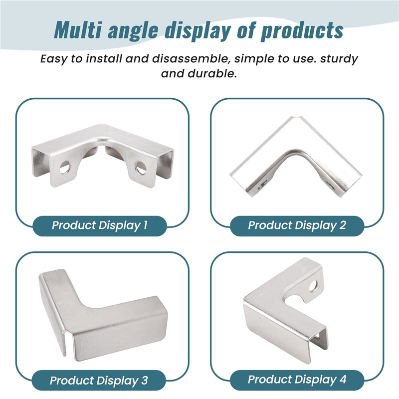 ABUI-4Pcs L Type Glass Fixing  – Furniture Hardware Types recenzja i cena